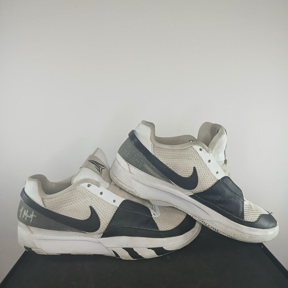 Nike Ja 1 Scratch 2.0 White Black Men’s 10.5 Basketball Shoes Streetwear Sporty - Picture 2 of 10